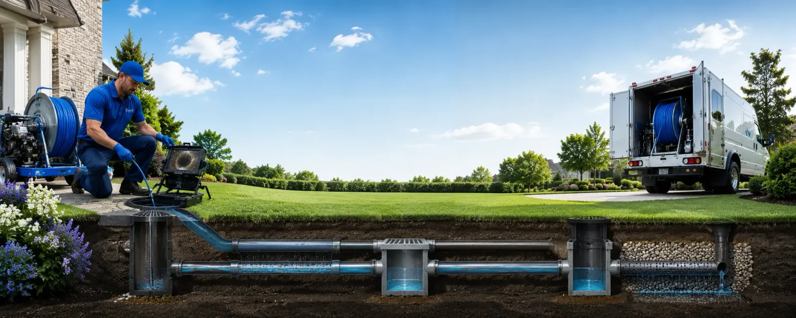 Outdoor drain cleaning information for North English, IA